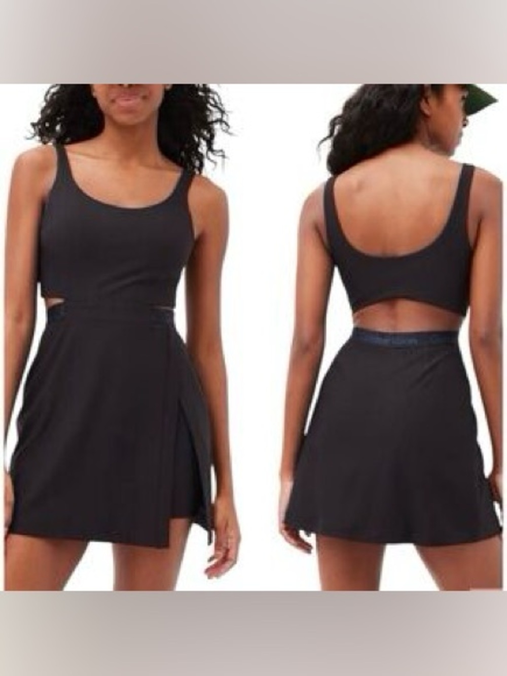 Outdoor Voices Black Cutout Athletic Mini Dress